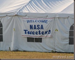 A picture of the Tweetup tent