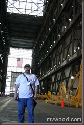 A picture of me standing in the Vehicle Assembly Building